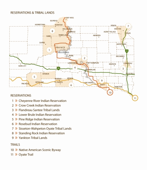 South Dakota Tribal Land Map Pierre: South Dakota's Capital