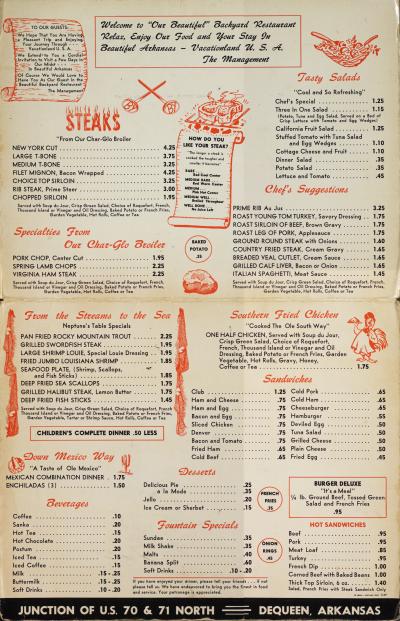 Let's Eat: A Collection of Arkansas Menus