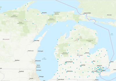 Distribution of Michigan Hospitals