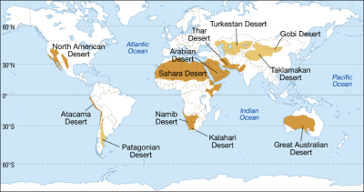 Distribution of Deserts