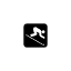 Downhill Ski Trail Symbol Style