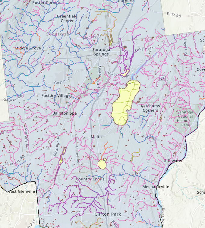 Saratoga County Construction Priority Waterbodies