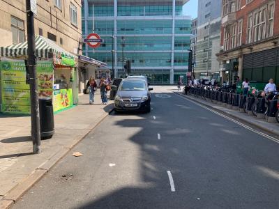 Relocating parking bays on Warren Street station