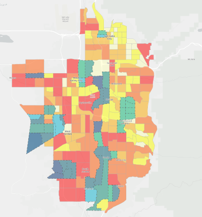 Human Population: Salt Lake City, West Valley. Utah