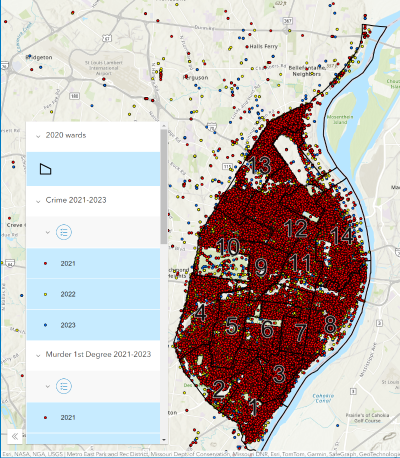 A Forensic Geospatial Analysis of Crime in Saint Louis City