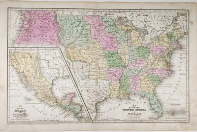 Map of US & Texas (#4) and Map of Mexico and Guatimala [sic]